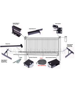 DuraGate SGK-FLAT Slide Gate Hardware Kit 1-1/2" Wide (40mm) Flat Top Gates

