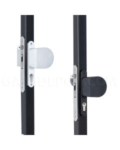 Locinox 3006PAD Handle Pair w/ Fixed or Rotating Operation - Anodized Aluminum / Rounded Corners