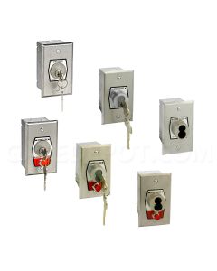 MMTC HBF & HBFS Key Switches - Interior Flush Mount / Single Gang Box