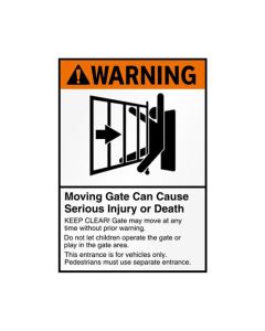 Viking Access DUWPA Warning Placard