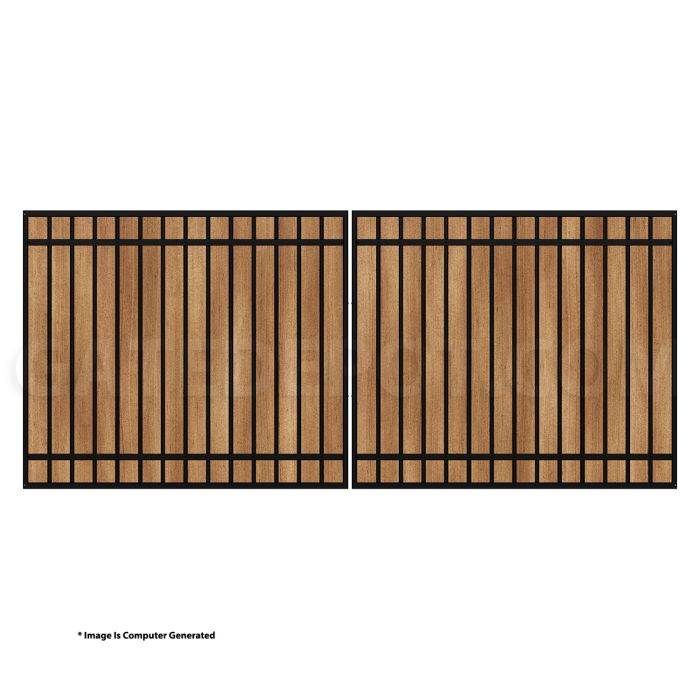 DuraGate Modular Flat Top Driveway Gate - Dual / Accepts Wood Infill ...