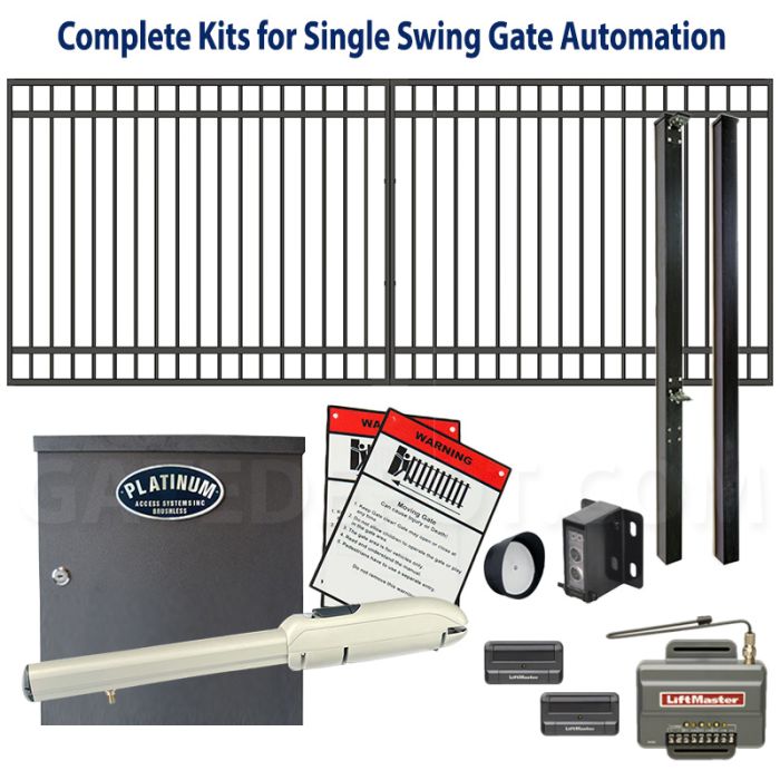 DuraGate Swing Gate & Automation Kit - Modular Flat Top 15x6' Single