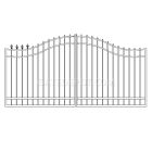 DuraGate Bell Curve Driveway Gate - Dual / 16' W x 5' H - Finial Stubs
