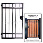 DuraGate Flat Top Pedestrian Gate - 3' Wide / Accepts Wood Infill
