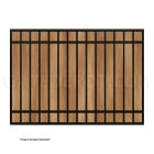 DuraGate Modular Flat Top Pedestrian Gate w/ Wood Infill - 7' W x 5' H