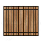 DuraGate Modular Flat Top Pedestrian Gate w/ Wood Infill - 7' W x 6' H