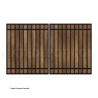DuraGate Modular Flat Top Driveway Gate - Dual / Accepts Wood Infill - 10' W x 6' H
