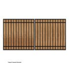 DuraGate Modular Flat Top Driveway Gate - Dual / Accepts Wood Infill - 12' W x 6' H
