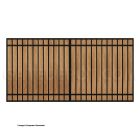 DuraGate Modular Flat Top Driveway Gate - Single / Accepts Wood Infill - 12' W x 6' H
