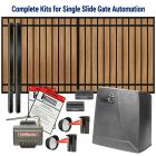 DuraGate Slide Gate & Automation Kit - Modular Flat Top 12x6' Single / Accepts Wood Infill
