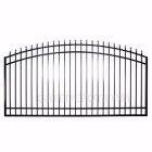 DuraGate Arch Top Driveway Gate - Single / 5' H x 12' W - Finial Stubs
