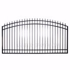 DuraGate Arch Top Driveway Gate - Single / 14' W x 5' H - Finial Stubs
