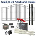 DuraGate KIT-BLACT815-12X4-BD-SW Swing Gate & Automation Kit - Bell Curve 12x4' Bi-Parting w/ Platinum Access BLACT815 Operator
