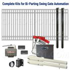 DuraGate KIT-BLACT815-12X5-FD-SW Swing Gate & Automation Kit - Flat Top 12x5' Bi-Parting w/ Platinum Access BLACT815 Operator
