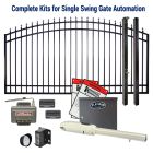 DuraGate KIT-BLACT815-14-ASF-SW Swing Gate & Automation Kit - Arch Top 14' Single w/ Finial Stubs & Platinum Access BLACT815 Operator
