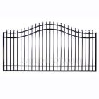 DuraGate Bell Curve Driveway Gate - Single / 14' W x 5' H - Finial Stubs
