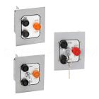 MMTC 3BFX Exterior Pushbuttons - 3 Button Flush Mount
