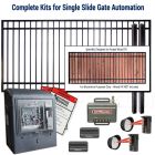 DuraGate KIT-14X6-FSW-SL Flat Top 14x6' Single Slide Gate & Automation Kit - Accepts Wood Infill