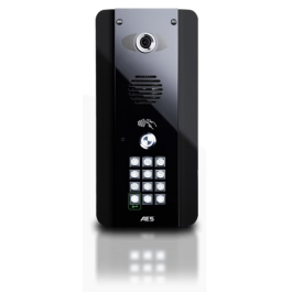 AES Global OPYN-PRO-IP-ABK-US 1 button IP Video Callbox with Keypad and Prox Reader - ARCHITECTURAL BLACK