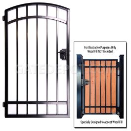 DuraGate Arch Top Pedestrian Gate - 3' Wide / Accepts Wood Infill