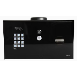 AES Global PRIME-EDGE-PBK-US 1 Button Prime Edge 4G Cellular Powder Coated Pedestal Callbox with Keypad