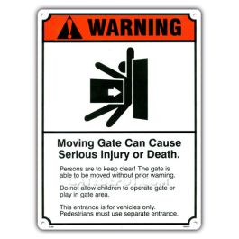Miller Edge GWS-1 Gate Warning Sign