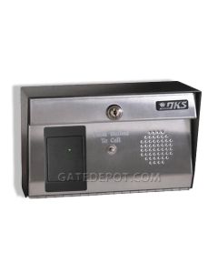 DoorKing 1504-123 HID Proximity Card Reader with Intercom Substation, up to 5.5" Read Range