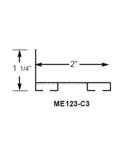 Miller Edge ME123-C3 PVC Mounting Channel