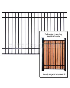 DuraGate DGT-F8W 6' Fence Section - Accepts Wood Infill