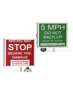 DoorKing 1615-080 Warning Sign - Stand-Alone Spike Systems / English