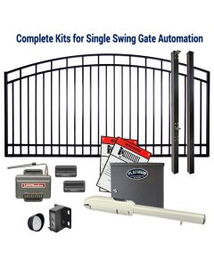 DuraGate KIT-BLACT815-12-AS-SW Swing Gate & Automation Kit - Arch Top 12' Single w/ Platinum Access BLACT815 Operator
