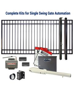 DuraGate KIT-BLACT815-10X5-FS-SW Swing Gate & Automation Kit - Flat Top 10x5' Single w/ Platinum Access BLACT815 Operator
