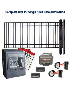 DuraGate KIT-12X4-FS-SL Flat Top 12x4' Single Slide Gate & Automation Kit
