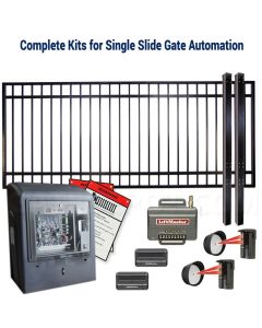 DuraGate KIT-12X5-FS-SL Flat Top 12x5' Single Slide Gate & Automation Kit