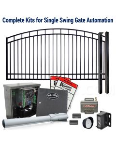 DuraGate KIT-10X4-AS-SW Arch Top 10x4' Single Swing Gate & Automation Kit