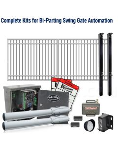 DuraGate KIT-12X4-FD-SW Flat Top 12x4' Bi-Parting Swing Gate & Automation Kit