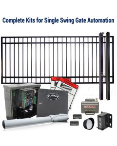 DuraGate KIT-10X5-FS-SW Flat Top 10x5' Single Swing Gate & Automation Kit