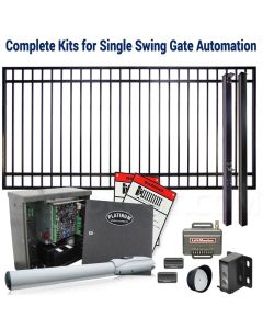 DuraGate KIT-10X6-FS-SW Flat Top 10x6' Single Swing Gate & Automation Kit