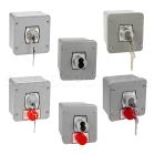 Interrupteur à Clé MMTC-1KF Encastrable Inviolable - 15A, 125-250V AC, Cylindre Acier Inox, Neuf