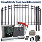 DuraGate KIT-12-ASF-SW Arch Top 12' Single Swing Gate & Automation Kit w/ Finial Stubs