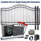 DuraGate KIT-12-BSF-SW Bell Curve 12' Single Swing Gate & Automation Kit w/ Finial Stubs