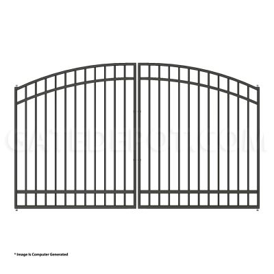 DuraGate Modular Arch Top Driveway Gate - Dual / 10' W x 5' H